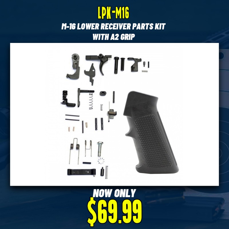 M-16 Lower Receiver Parts Kit With A2 Grip 