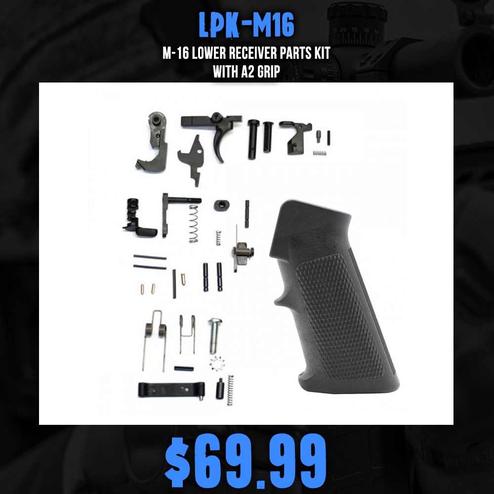 M-16 Lower Receiver Parts Kit With A2 Grip 