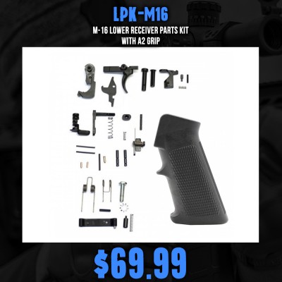 M-16 Lower Receiver Parts Kit With A2 Grip 