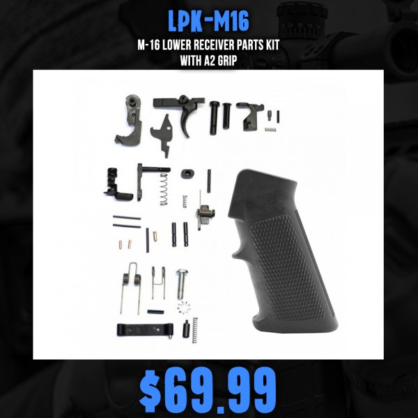 M-16 Lower Receiver Parts Kit With A2 Grip 