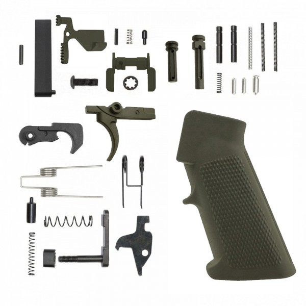 CERAKOTE ODG| AR-15 Lower Receiver Parts Kit |LPK-ODG W/ Safety and Grip Option CERAKOTE ODG| AR-15 Lower Receiver Parts Kit |LPK-ODG W/ Safety and Grip Option