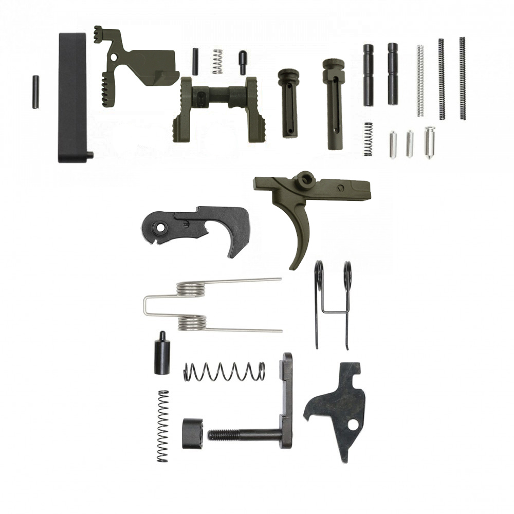 CERAKOTE OD GREEN | AR-15 Lower Receiver Parts Kit | Without Grip & Screw