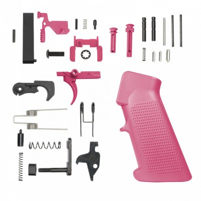 CERAKOTE PINK| AR-15 Lower Receiver Parts Kit |LPK-PINK W/ Safety and Grip Option