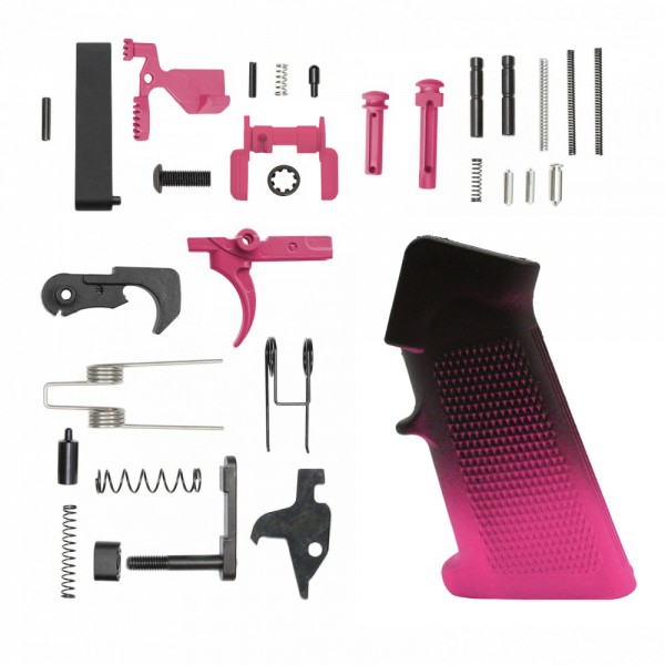 CERAKOTE GRADIENT PNK | AR-15 Lower Receiver Parts Kit W/ Safety Option CERAKOTE GRADIENT PNK | AR-15 Lower Receiver Parts Kit W/ Safety Option