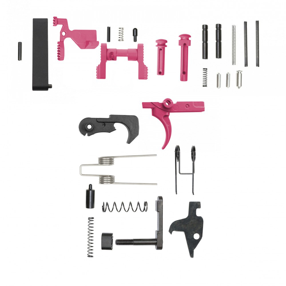 CERAKOTE PINK | AR-15 Lower Receiver Parts Kit | Without Grip & Screw