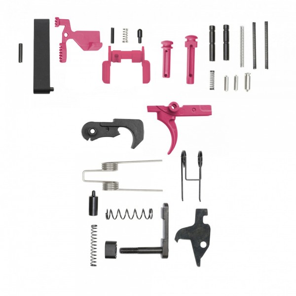 CERAKOTE PINK | AR-15 Lower Receiver Parts Kit | Without Grip & Screw CERAKOTE PINK | AR-15 Lower Receiver Parts Kit | Without Grip & Screw