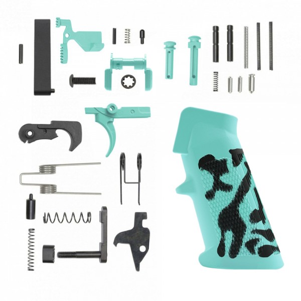 CERAKOTE CAMO RGB GRIP| AR-15 Lower Receiver Parts Kit W/ Safety Option CERAKOTE CAMO RGB GRIP| AR-15 Lower Receiver Parts Kit W/ Safety Option