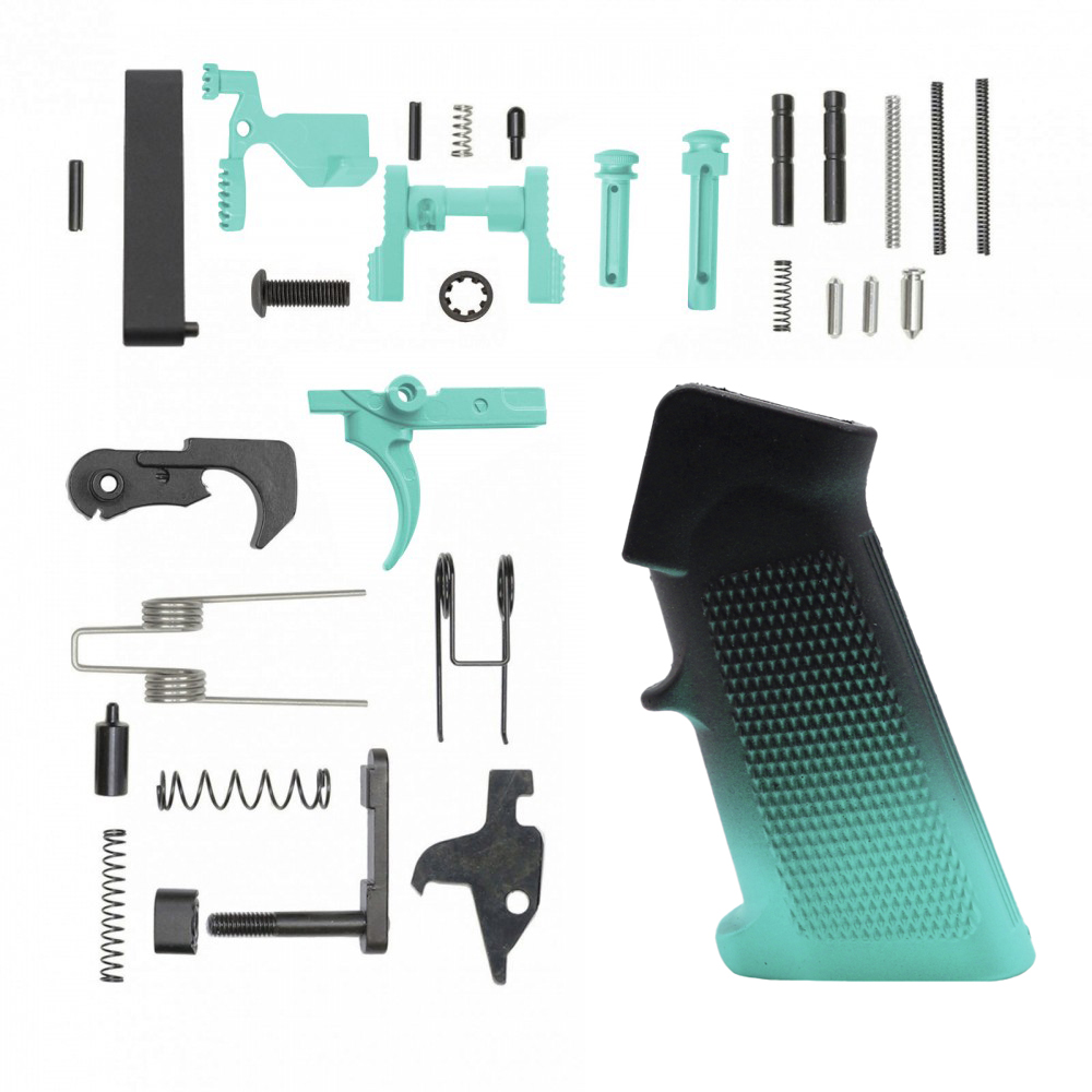 CERAKOTE GRADIENT ROBINS EGG| AR-15 Lower Receiver Parts Kit W/ Safety Option