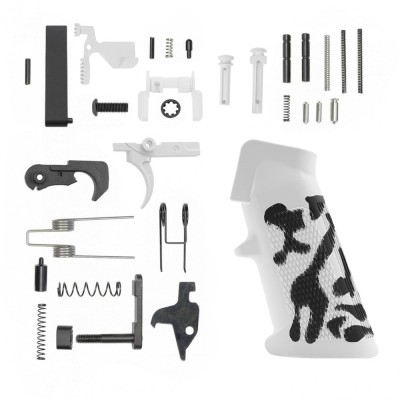 CERAKOTE CAMO WHI GRIP| AR-15 Lower Receiver Parts Kit W/ Safety Option