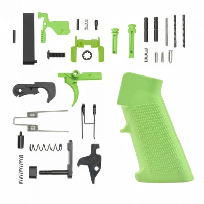 CERAKOTE ZOMBIE GREEN| AR-15 Lower Receiver Parts Kit |LPK-ZBG W/ Safety and Grip Option