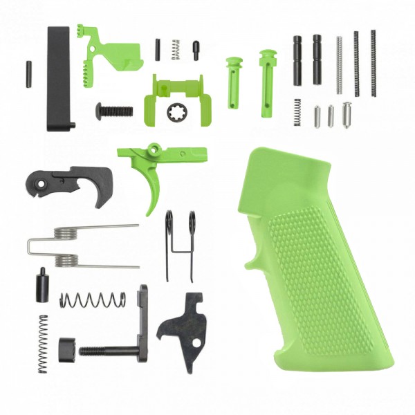 CERAKOTE ZOMBIE GREEN| AR-15 Lower Receiver Parts Kit |LPK-ZBG W/ Safety and Grip Option CERAKOTE ZOMBIE GREEN| AR-15 Lower Receiver Parts Kit |LPK-ZBG W/ Safety and Grip Option