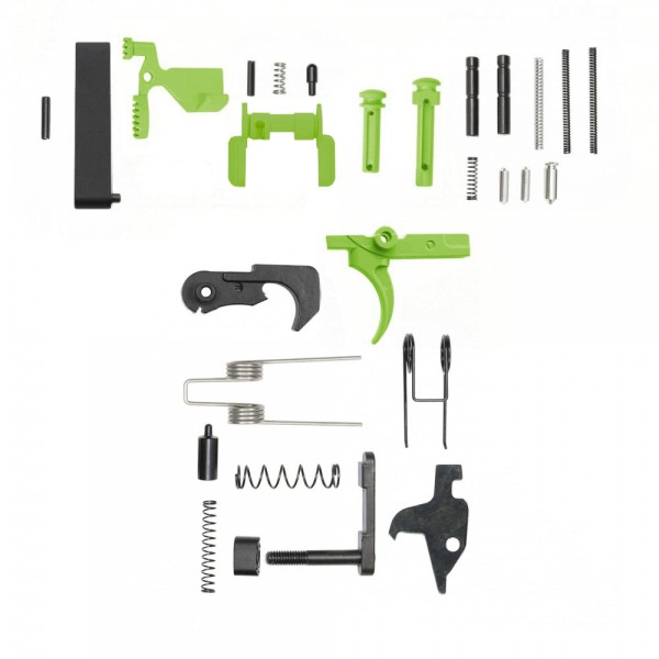 CERAKOTE ZOMBIE GREEN | AR-15 Lower Receiver Parts Kit | Without Grip & Screw CERAKOTE ZOMBIE GREEN | AR-15 Lower Receiver Parts Kit | Without Grip & Screw