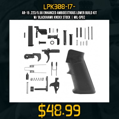 AR-10 / LR-308 Standard Lower Parts Kit | LPK308-17 Grip Option