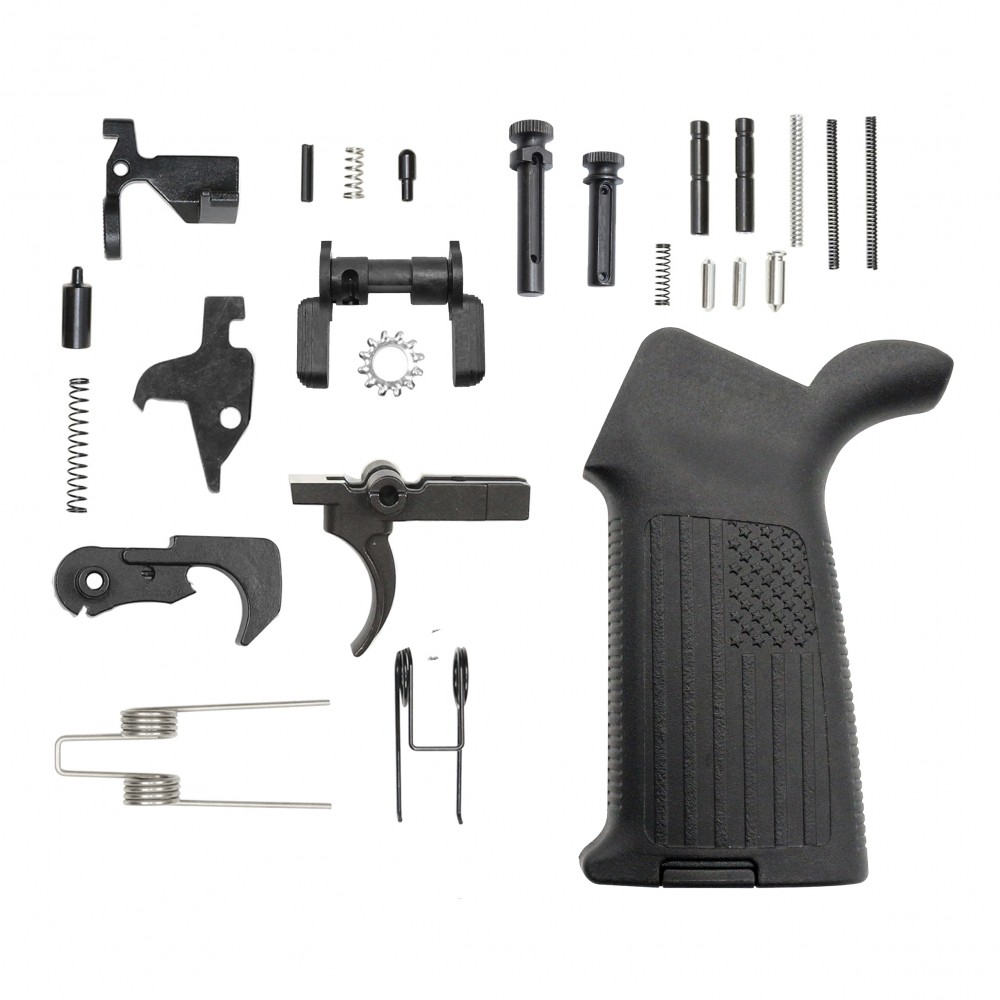 AR-9 Lower Receiver Parts Kit W/ A2 'USA FLAG' Pistol Grip