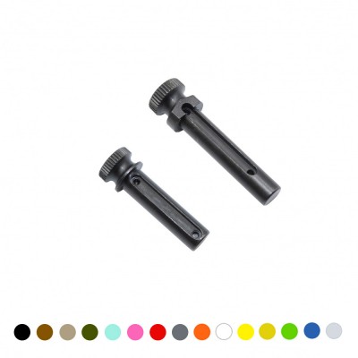 CERAKOTE COLOR OPTION| AR-15 Extended Grip Takedown Pin - Black + Extended Grip Pivot Pin