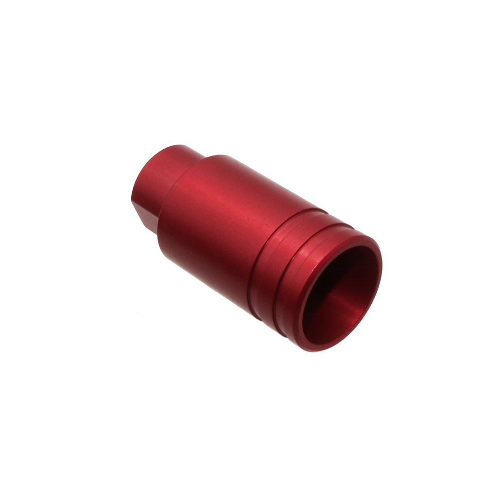 AR-10 / LR-308 Flash Can Muzzle Brake Aluminum | Red