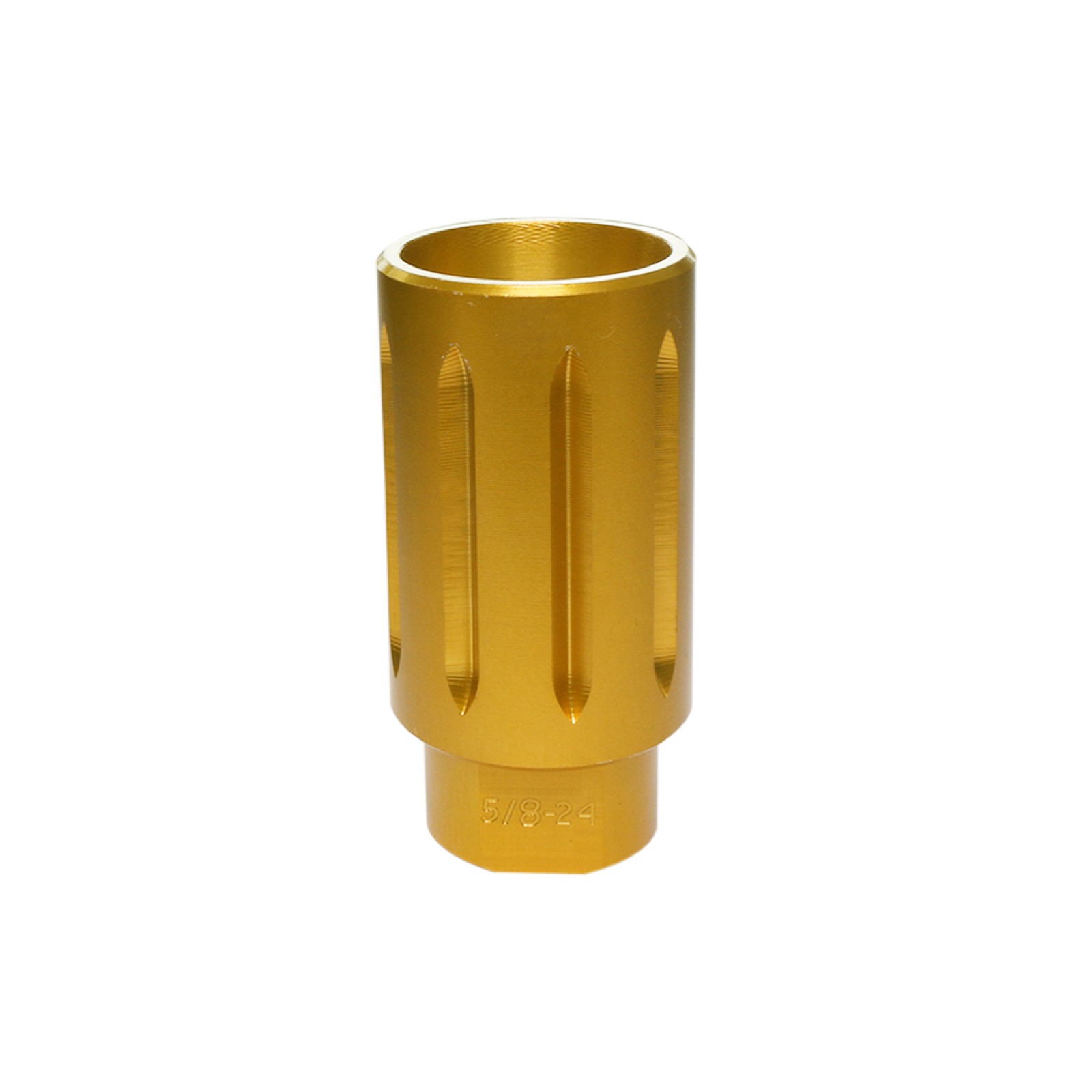 AR10 / LR308 Flash Can Muzzle Brake Aluminum V.2 Gold OutdoorSportsUSA