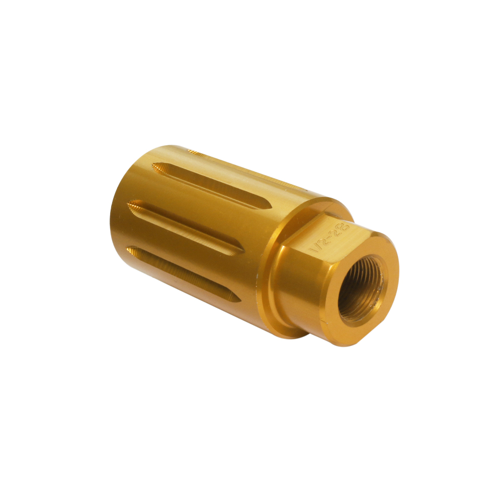 AR-15/.223/5.56 Flash Can Muzzle Brake Aluminum - Gold