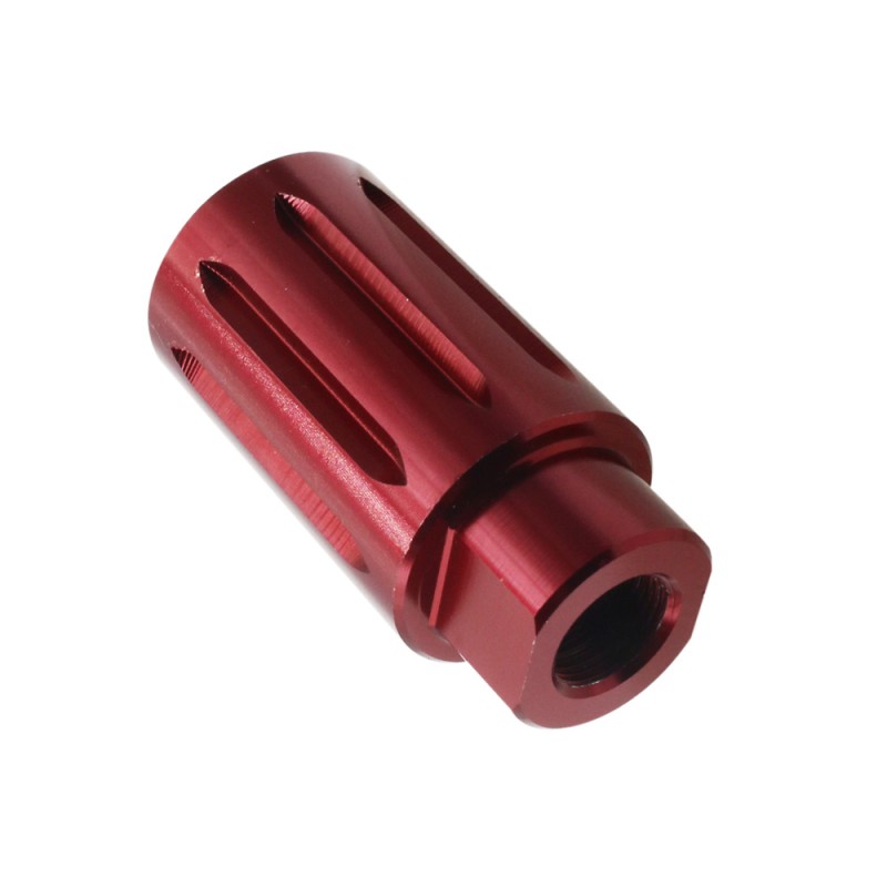 AR-15/.223/5.56 Flash Can Muzzle Brake Aluminum Red