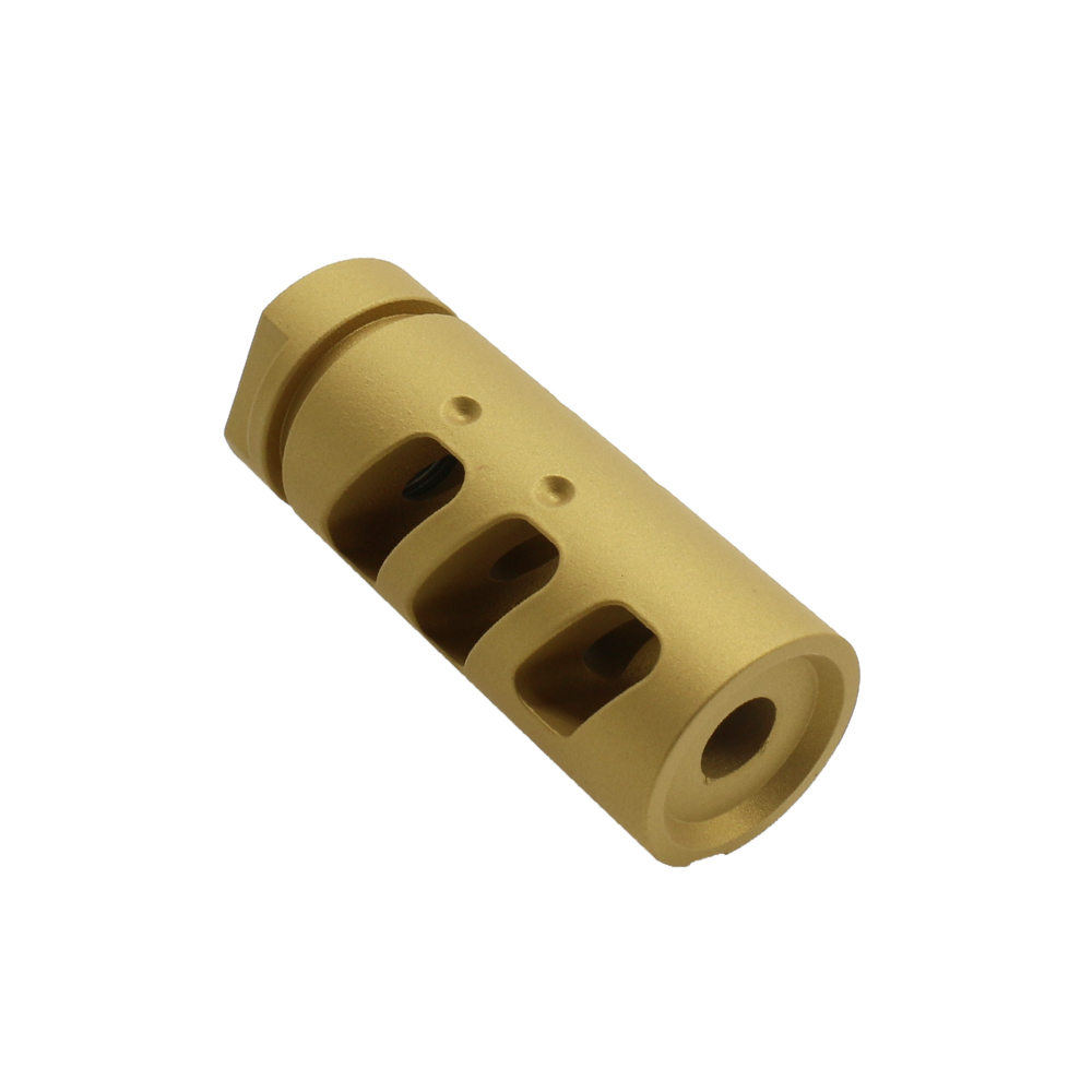CERAKOTE COLOR OPTIONS| AR-15/.223/5.56 Stainless Steel Muzzle Brake Tri Port Sides w/ Solid Top-Bottom