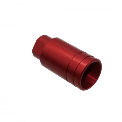 AR-9/9x19 Flash Can Muzzle Brake Aluminum | Red