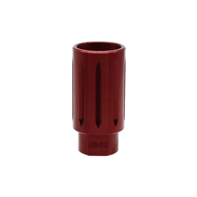 AR-9/9x19 Flash Can Muzzle Brake Aluminum - Red AR-9/9x19 Flash Can Muzzle Brake Aluminum - Red