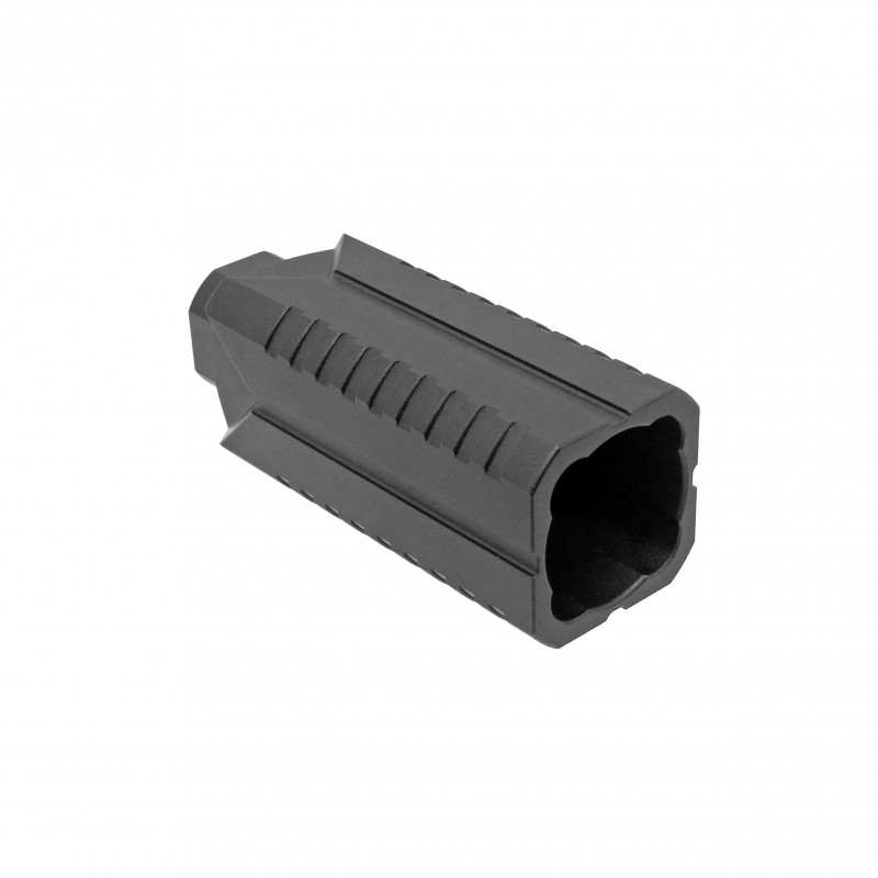 AR-9/9x19 Muzzle Diverter Steel Flash Can - Black