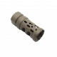 AR-10 / LR-308 Cerakote FDE Multi Ported Compensator Upsilon Muzzle Brake AR-10 / LR-308 Cerakote FDE Multi Ported Compensator Upsilon Muzzle Brake