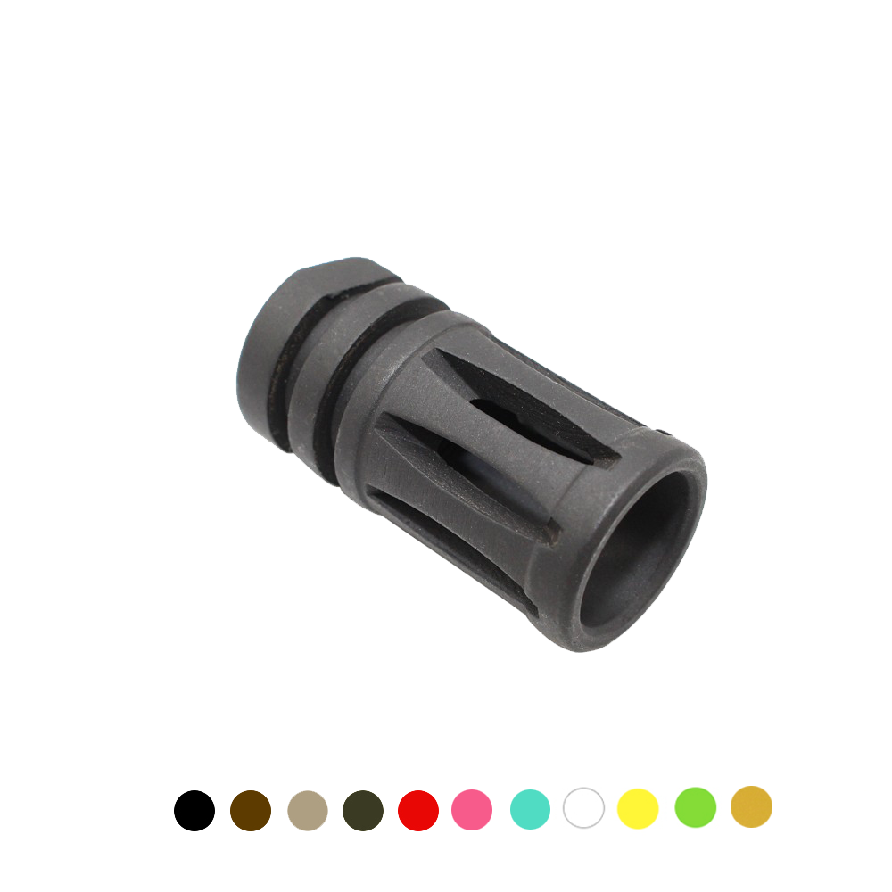 CERAKOTE COLOR OPTION| AR-15/.223/5.56 Birdcage Muzzle Brake W/ Crush Washer