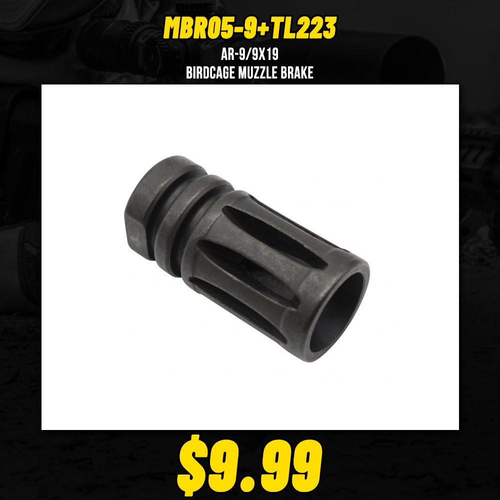 AR-9/9x19 Birdcage Muzzle Brake AR-9/9x19 Birdcage Muzzle Brake