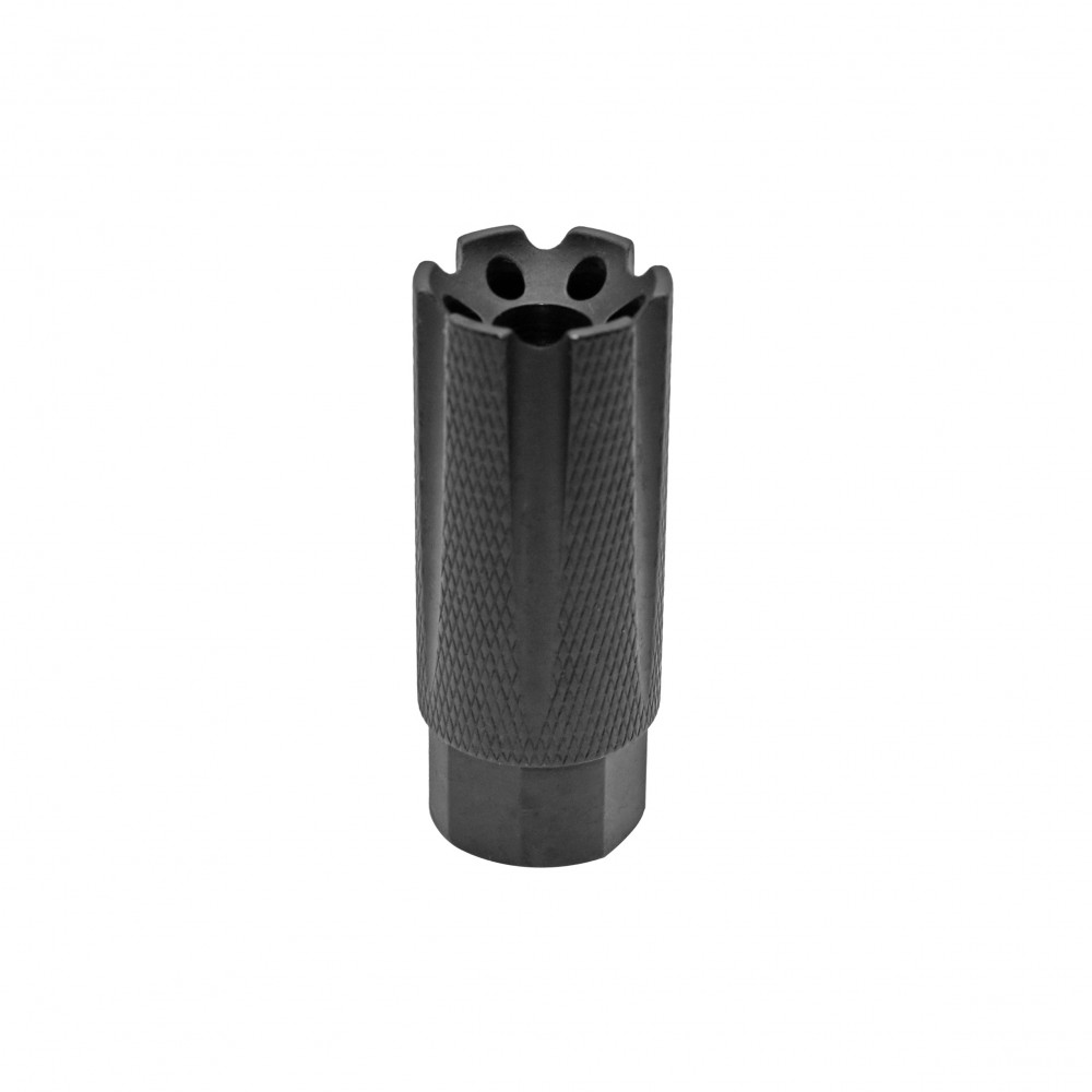 AR-15/.223/5.56 6 Ports Low Concussion Muzzle Brake Compensator For 1/2"x28 Pitch TPI Knurled