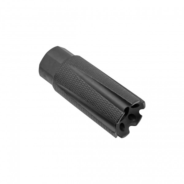 AR-15/.223/5.56 6 Ports Low Concussion Muzzle Brake Compensator For 1/2"x28 Pitch TPI Knurled