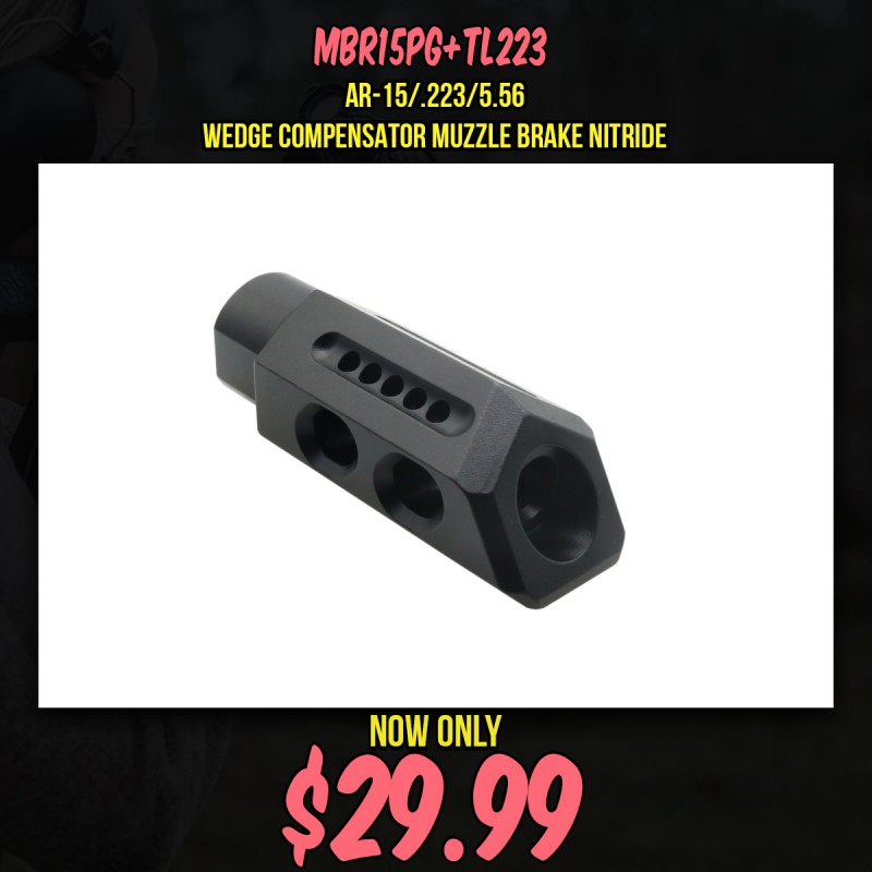 AR-15/.223/5.56 Wedge Compensator Muzzle Brake Nitride 