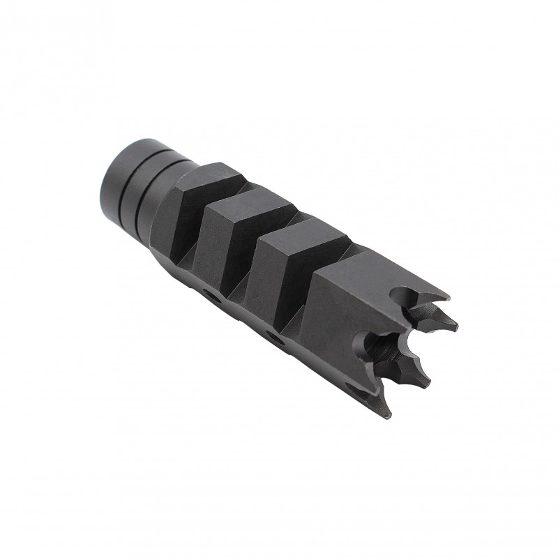 CERAKOTE COLOR OPTION| AR-15/.223/5.56 Nato Steel Shark Muzzle Brake 1/2x28 Pitch Thread W/Crush Washer