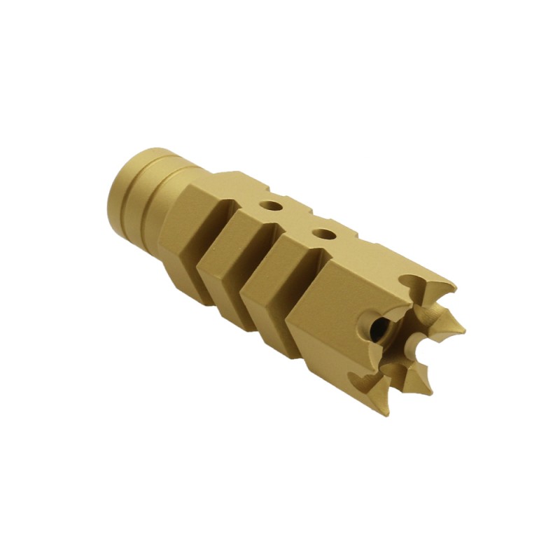 CERAKOTE COLOR OPTION| AR-15/.223/5.56 Nato Steel Shark Muzzle Brake 1/2x28 Pitch Thread W/Crush Washer