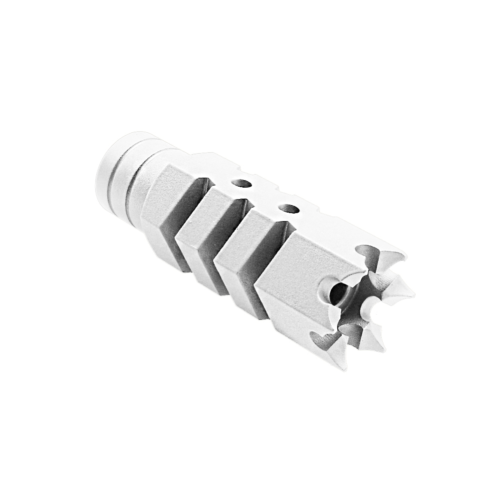 CERAKOTE COLOR OPTION| AR-15/.223/5.56 Nato Steel Shark Muzzle Brake 1/2x28 Pitch Thread W/Crush Washer