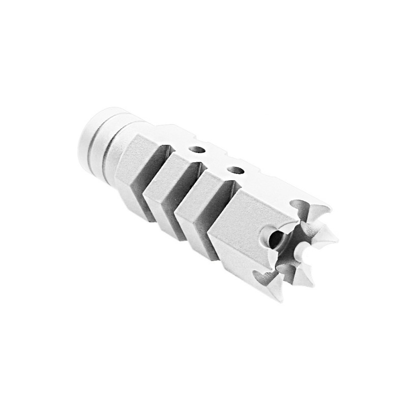 CERAKOTE COLOR OPTION| AR-15/.223/5.56 Nato Steel Shark Muzzle Brake 1/2x28 Pitch Thread W/Crush Washer