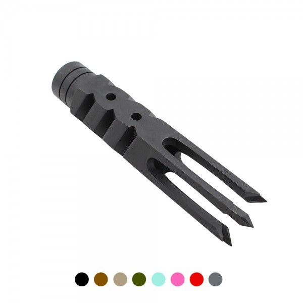 CERAKOTE COLOR OPTION| AR-15/.223/5.56 Custom Steel "Zombie Slayer" Muzzle Brake 4" CERAKOTE COLOR OPTION| AR-15/.223/5.56 Custom Steel "Zombie Slayer" Muzzle Brake 4"