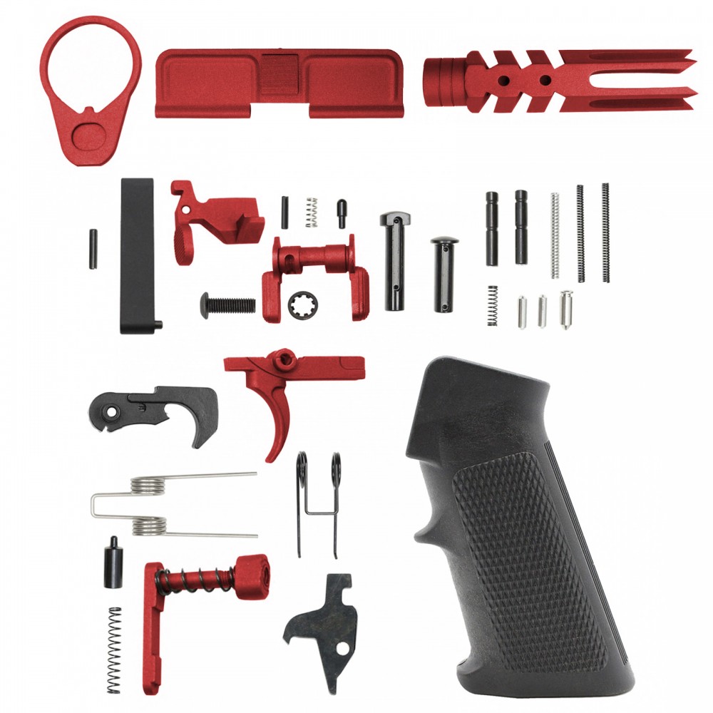 Cerakote Red | AR-15 "Reaper" Kit Parts and Lower Parts kit 