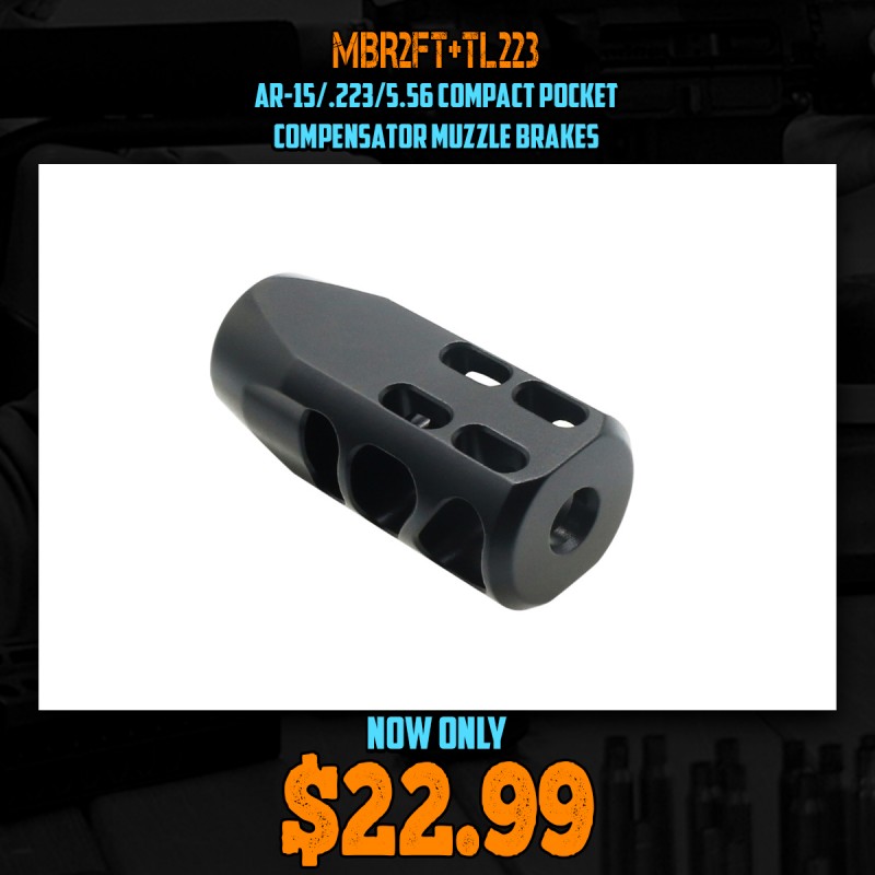 AR-15/.223/5.56 Compact Pocket Compensator Muzzle Brakes