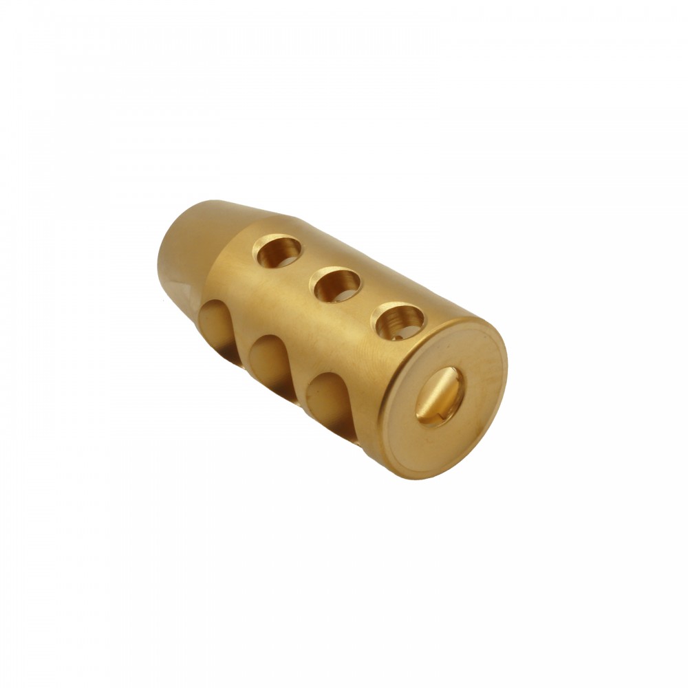 AR-15/.223/5.56 Compact TiN (GOLD) Muzzle Brake 1/2x28