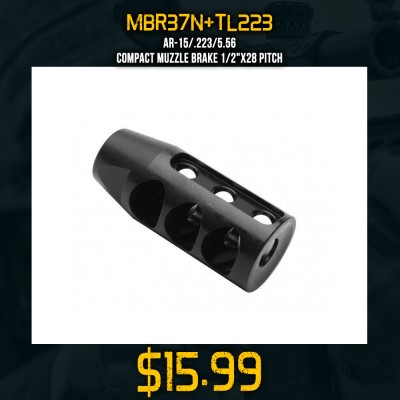 AR-15/.223/5.56 Compact Muzzle Brake 1/2"x28 Pitch