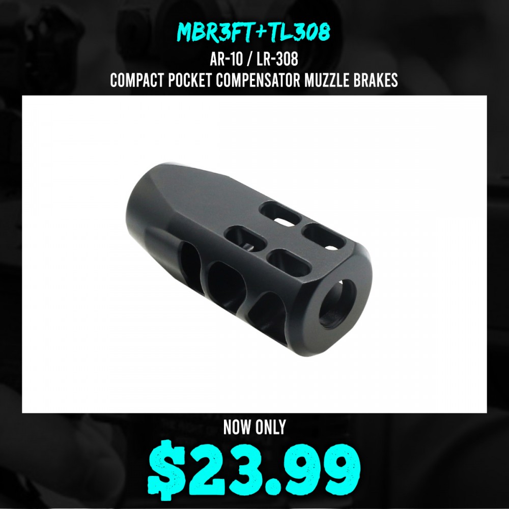 AR-10 / LR-308 Compact Pocket Compensator Muzzle Brakes