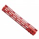 Cerakote Red | AR-15 M-LOK Lightweight Frame Rail System 12'' Cerakote Red | AR-15 M-LOK Lightweight Frame Rail System 12''