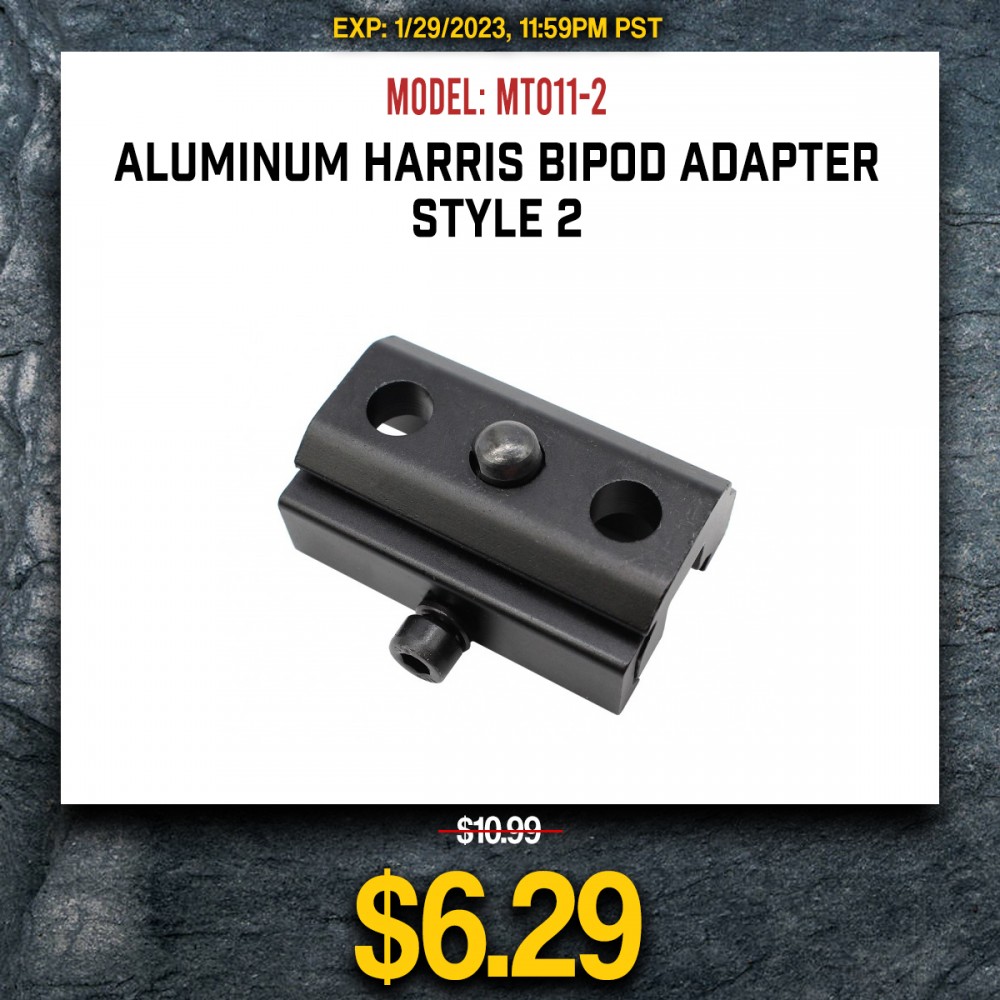 Aluminum Harris Bipod Adapter - Style 2