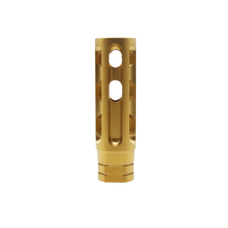 AR-15/.223/5.56 Steel 16 Holes TiN (GOLD) Compensator Muzzle Brake