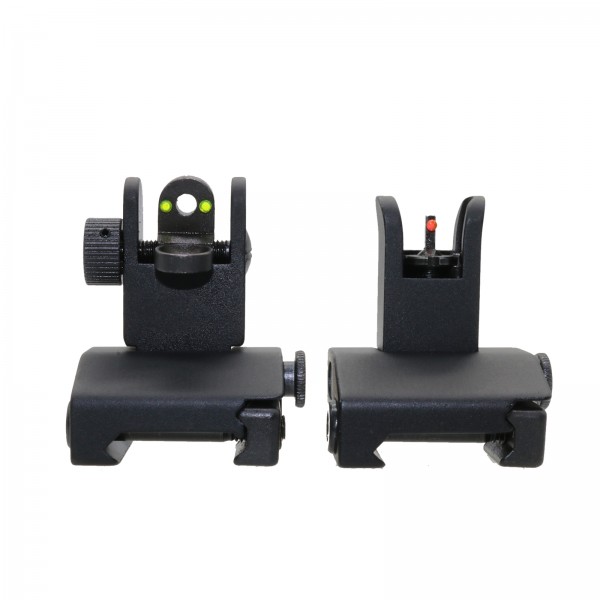AR Mini Flip Up Front and Rear Sight W/ Green and Red Dots AR Mini Flip Up Front and Rear Sight W/ Green and Red Dots