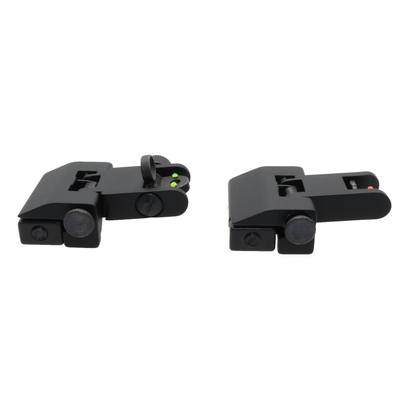 AR Mini Flip Up Front and Rear Sight W/ Green and Red Dots