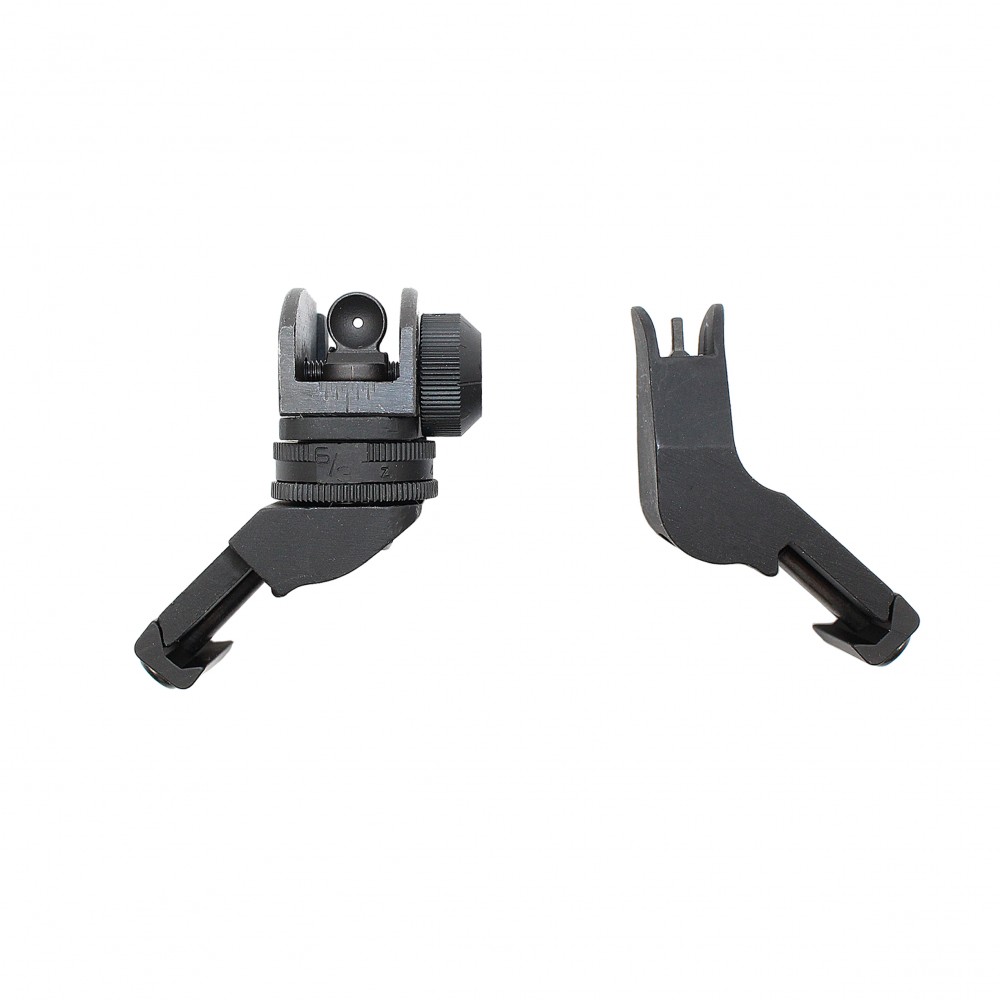 Tactical 45 Degree Offset Iron Sights Back Up Rapid Transition Gun Rifle Buis