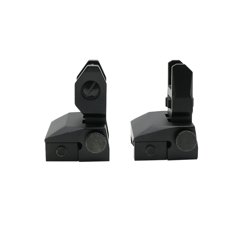 AR- Fiber Optics- Flip Up Front & Rear Sights with Red and Green Dots